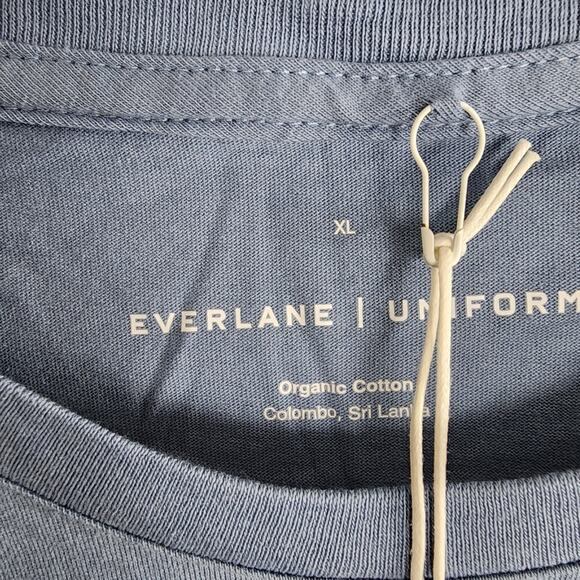 NEW Everlane Uniform Men's The Organic Cotton Crew Horizon Blue T-Shirt - Picture 3 of 8